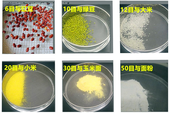 標(biāo)準檢驗篩適用物料展示圖